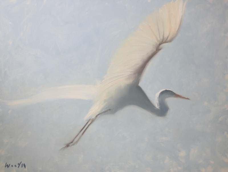 White Crane by artist Darin Wood